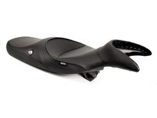 Sargent's World Sport motorcycle seat for the 97-01 BMW R 1100 S with CarbonFX all black.
